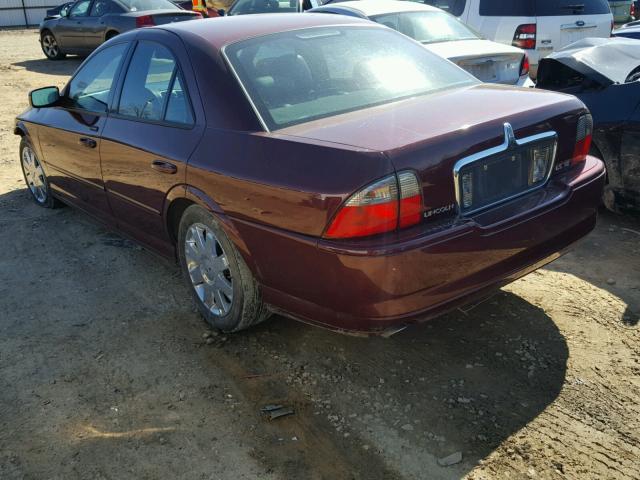 1LNHM87A63Y687684 - 2003 LINCOLN LS BURGUNDY photo 3