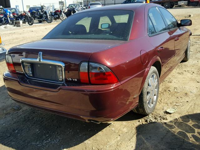 1LNHM87A63Y687684 - 2003 LINCOLN LS BURGUNDY photo 4