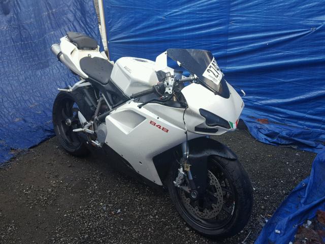 ZDM1XBGV49B007908 - 2009 DUCATI 848 WHITE photo 1