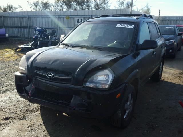 KM8JM12B16U412793 - 2006 HYUNDAI TUCSON GL BLACK photo 2