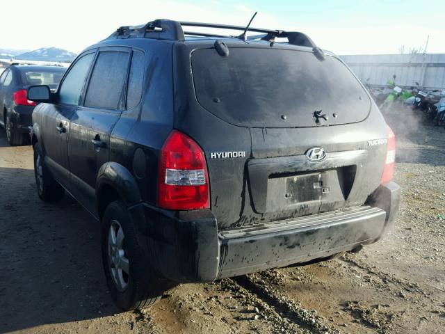 KM8JM12B16U412793 - 2006 HYUNDAI TUCSON GL BLACK photo 3