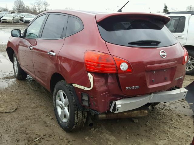 JN8AS5MV6AW141501 - 2010 NISSAN ROGUE S RED photo 3