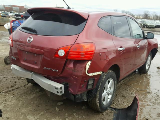 JN8AS5MV6AW141501 - 2010 NISSAN ROGUE S RED photo 4