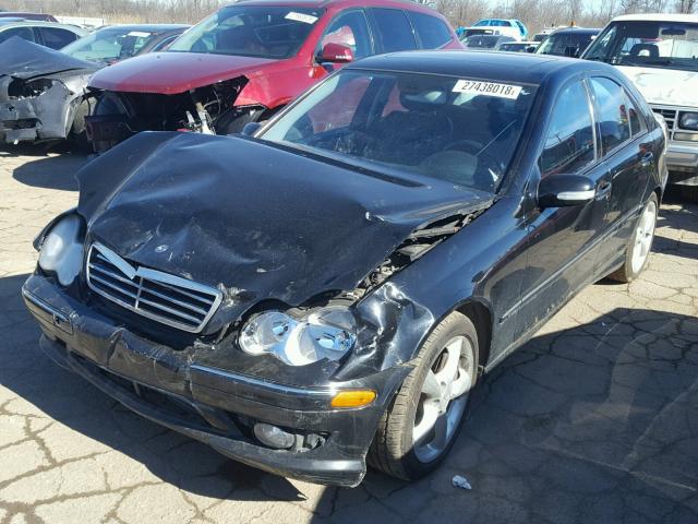 WDBRF40J95F698486 - 2005 MERCEDES-BENZ C 230K SPO BLACK photo 2