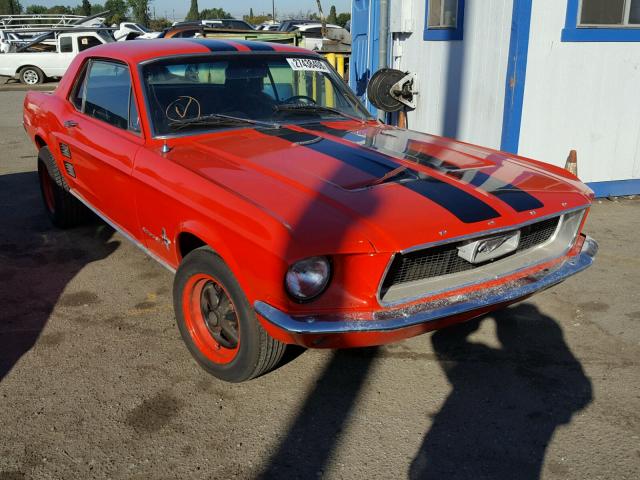 7R01C190360 - 1967 FORD MUSTANG ORANGE photo 1