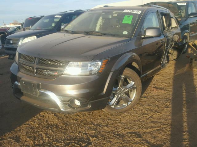 3C4PDDGG3HT600247 - 2017 DODGE JOURNEY CR GRAY photo 2