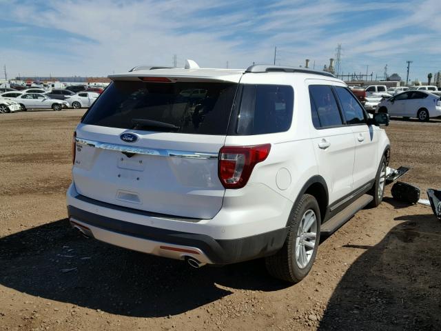 1FM5K7D89HGC85451 - 2017 FORD EXPLORER X WHITE photo 4