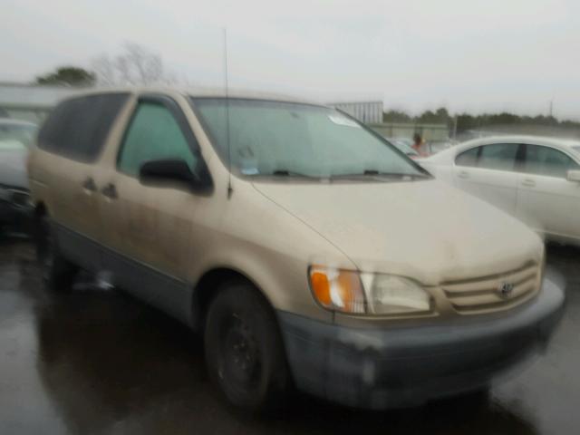 4T3ZF19C21U370582 - 2001 TOYOTA SIENNA CE GOLD photo 1