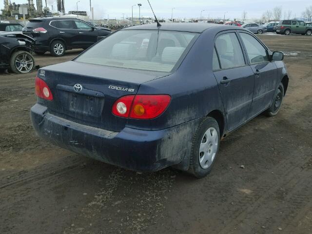 2T1BR32E33C765836 - 2003 TOYOTA COROLLA CE BLUE photo 4