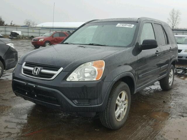 JHLRD78894C049039 - 2004 HONDA CR-V EX BLACK photo 2