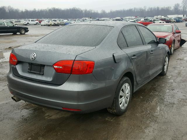3VW1K7AJ5BM068256 - 2011 VOLKSWAGEN JETTA BASE GRAY photo 4