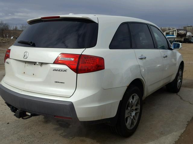 2HNYD28497H517713 - 2007 ACURA MDX TECHNO WHITE photo 4