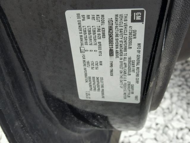 1GTHK29K58E114653 - 2008 GMC SIERRA K25 BLACK photo 10