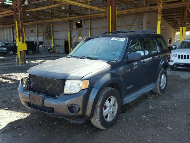 1FMCU02Z38KA59133 - 2008 FORD ESCAPE XLS GRAY photo 2