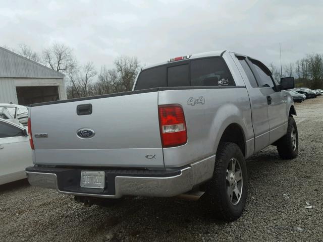 1FTPX14575KC65662 - 2005 FORD F150 SILVER photo 4