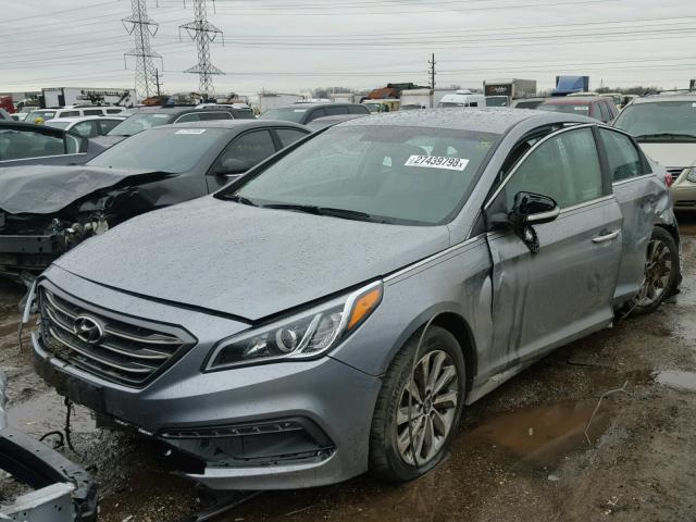 5NPE34AF2FH112804 - 2015 HYUNDAI SONATA SPO GRAY photo 2