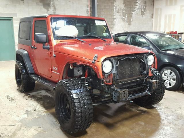 1J4FA24149L750495 - 2009 JEEP WRANGLER X ORANGE photo 1