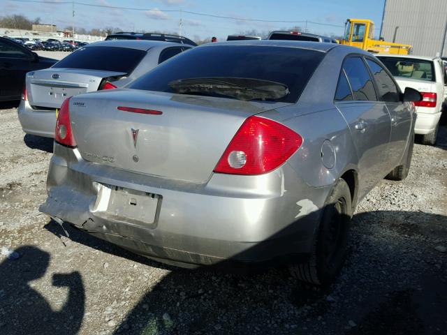 1G2ZF57B984196605 - 2008 PONTIAC G6 VALUE L SILVER photo 4