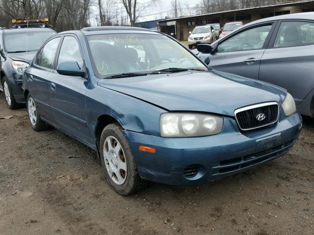 KMHDN45D31U212077 - 2001 HYUNDAI ELANTRA GL BLUE photo 1