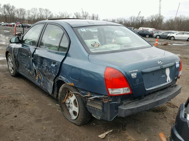 KMHDN45D31U212077 - 2001 HYUNDAI ELANTRA GL BLUE photo 3