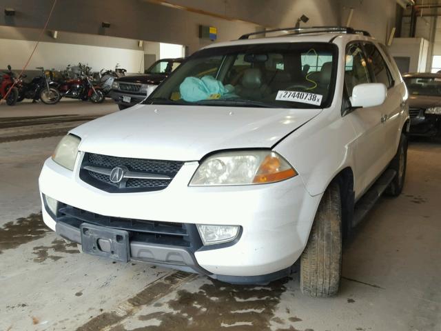 2HNYD18262H546877 - 2002 ACURA MDX WHITE photo 2