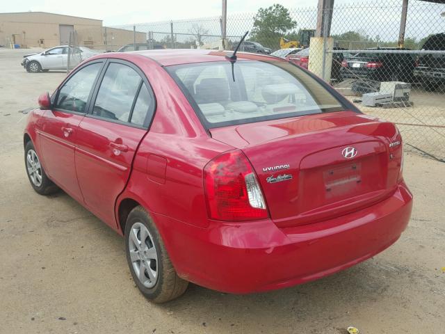 KMHCN4AC9BU621260 - 2011 HYUNDAI ACCENT GLS RED photo 3