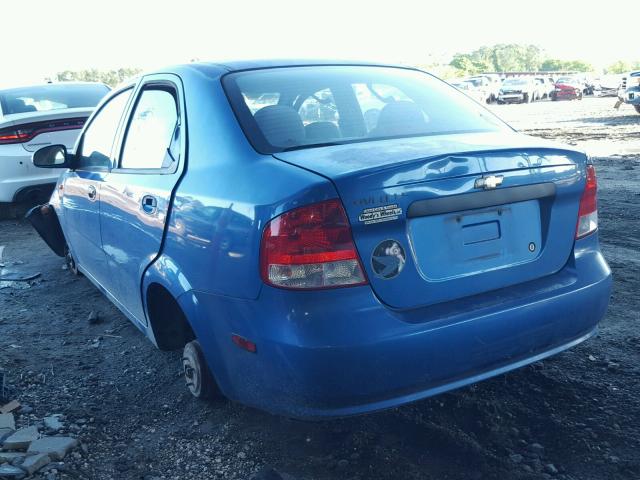 KL1TJ52664B132643 - 2004 CHEVROLET AVEO LS BLUE photo 3