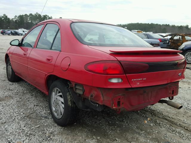 1FAFP13P5WW272432 - 1998 FORD ESCORT SE RED photo 3