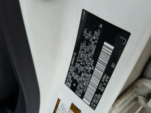 JTLKT324650203598 - 2005 TOYOTA SCION XB 白色 照片 10