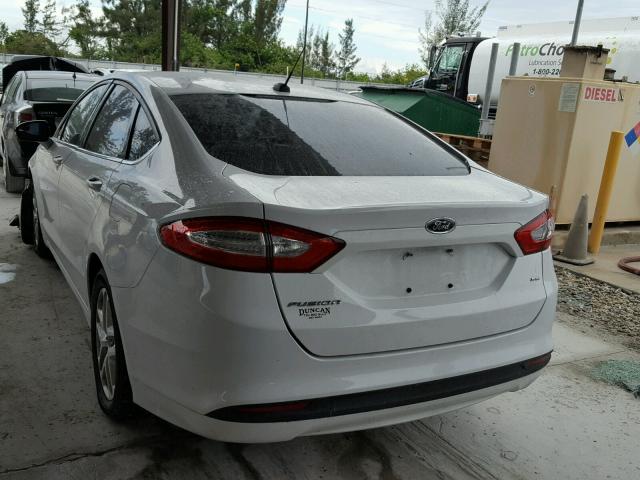 1FA6P0H77E5357442 - 2014 FORD FUSION SE WHITE photo 3