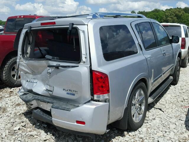 5N1BA0NF7AN618497 - 2010 NISSAN ARMADA PLA SILVER photo 4