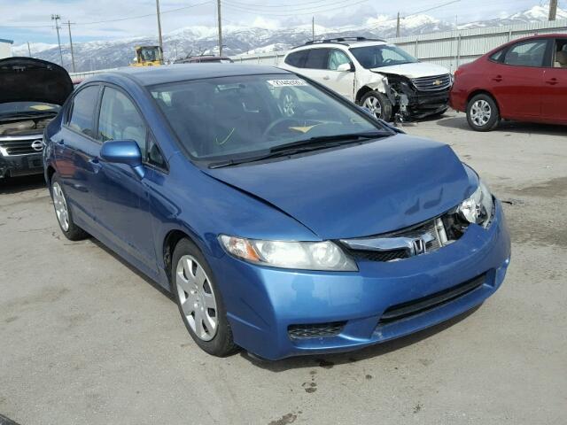 19XFA1F5XAE075619 - 2010 HONDA CIVIC LX BLUE photo 1