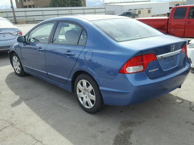 19XFA1F5XAE075619 - 2010 HONDA CIVIC LX BLUE photo 3