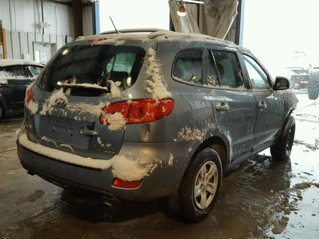 5NMSG73D39H253290 - 2009 HYUNDAI SANTA FE G BLUE photo 4