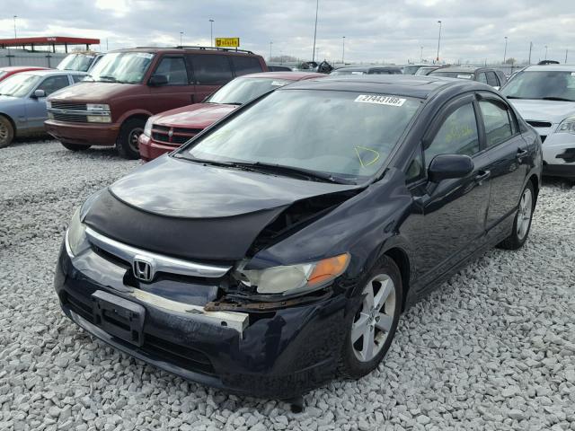 1HGFA16856L019632 - 2006 HONDA CIVIC EX შავი ფოტო 2