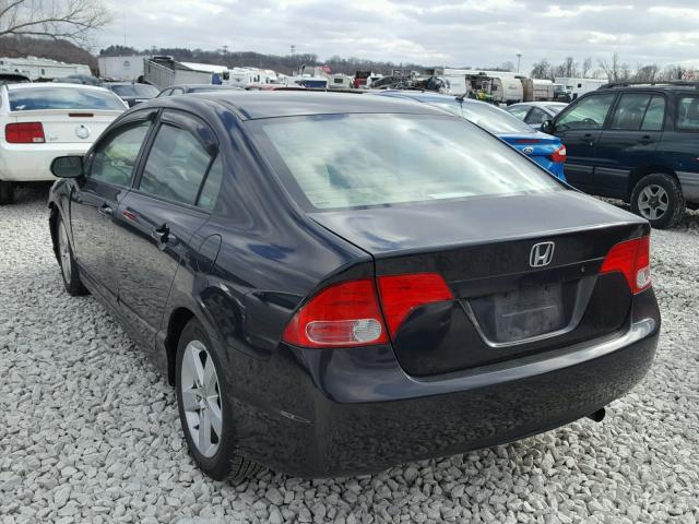 1HGFA16856L019632 - 2006 HONDA CIVIC EX შავი ფოტო 3