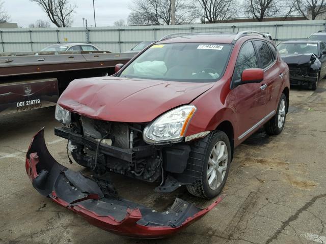 JN8AS5MV0CW356021 - 2012 NISSAN ROGUE S RED photo 2