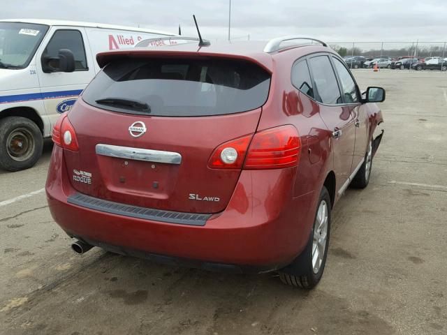 JN8AS5MV0CW356021 - 2012 NISSAN ROGUE S RED photo 4