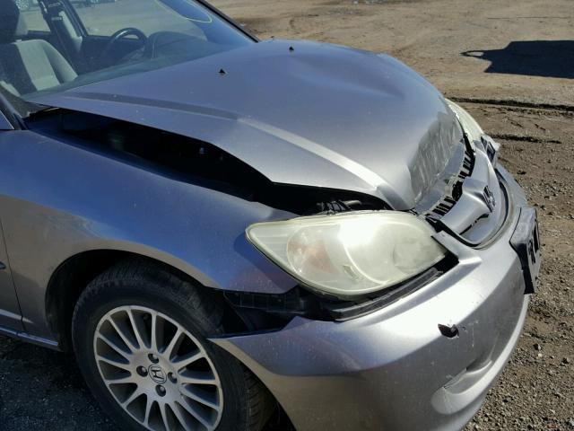2HGES26725H614746 - 2005 HONDA CIVIC EX თეთრი ფოტო 9
