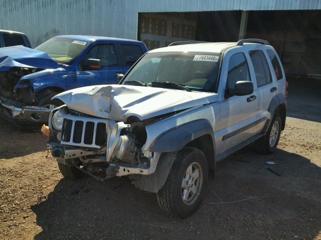 1J4GK48K17W618001 - 2007 JEEP LIBERTY SP GRAY photo 2