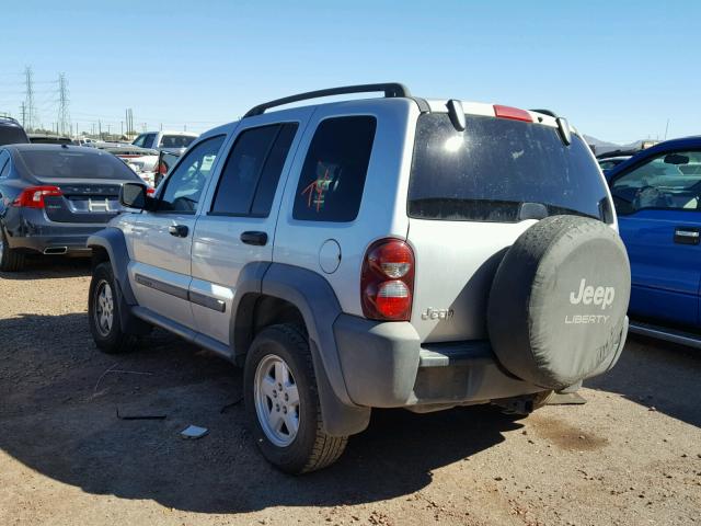 1J4GK48K17W618001 - 2007 JEEP LIBERTY SP GRAY photo 3