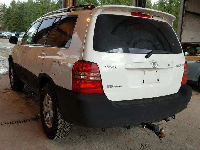 JTEHF21AX20050505 - 2002 TOYOTA HIGHLANDER WHITE photo 3