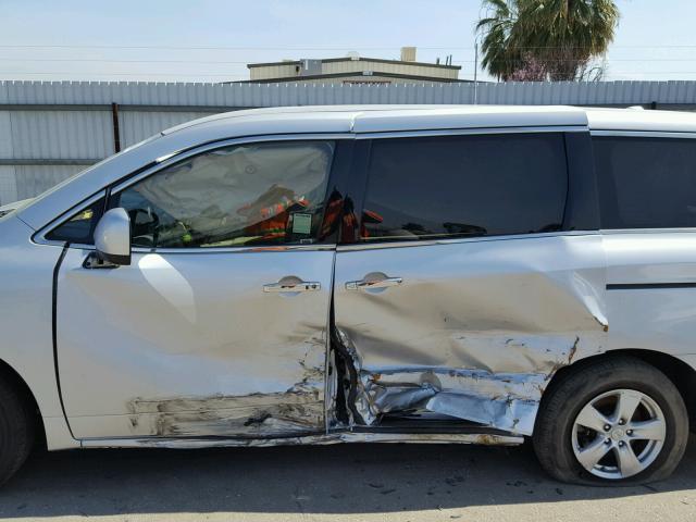 JN8AE2KP8F9127552 - 2015 NISSAN QUEST S SILVER photo 9