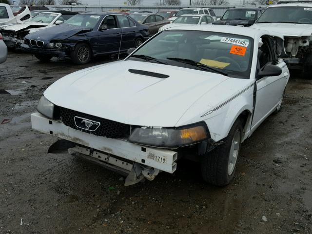 1FAFP40431F224240 - 2001 FORD MUSTANG WHITE photo 2