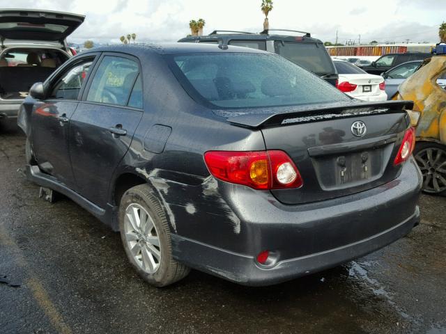 1NXBU40EX9Z109390 - 2009 TOYOTA COROLLA BA GRAY photo 3