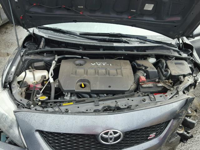 1NXBU40EX9Z109390 - 2009 TOYOTA COROLLA BA GRAY photo 7