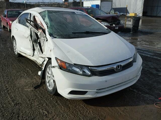 2HGFB2F90CH026685 - 2012 HONDA CIVIC EXL WHITE photo 1