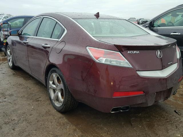 19UUA9F52AA004702 - 2010 ACURA TL RED photo 3