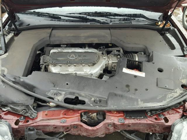 19UUA9F52AA004702 - 2010 ACURA TL RED photo 7