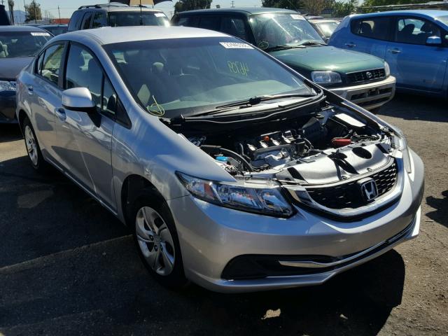 19XFB2F51DE260696 - 2013 HONDA CIVIC LX SILVER photo 1